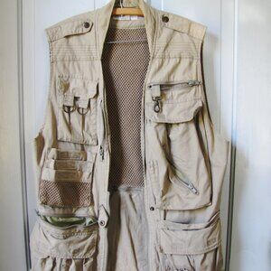 VINTAGE Banana Republic Vest Mens Hiking Safari Field Fishing Photography 80s M